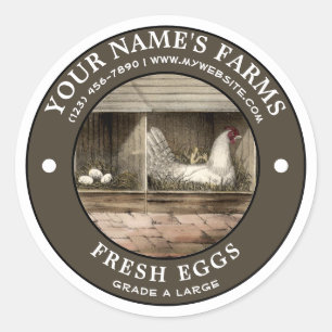 Fresh Eggs Label Sjabloon
