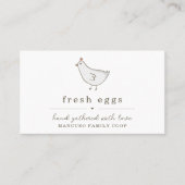 Fresh Eggs Visitekaartje met Handling Instruction (Voorkant)