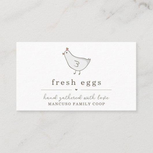 Fresh Eggs Visitekaartje Venmo QR-code om opnieuw (Voorkant)