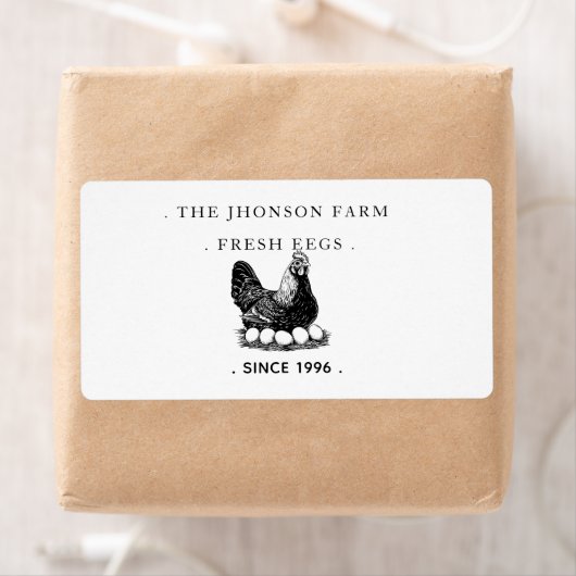 Fresh Eggs Your Name Chicken Hens Egg Etiket (Insitu)