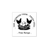Fresh Eggs Your Name Chicken Hens Egg Stamp Rubberstempel (Afrduk)