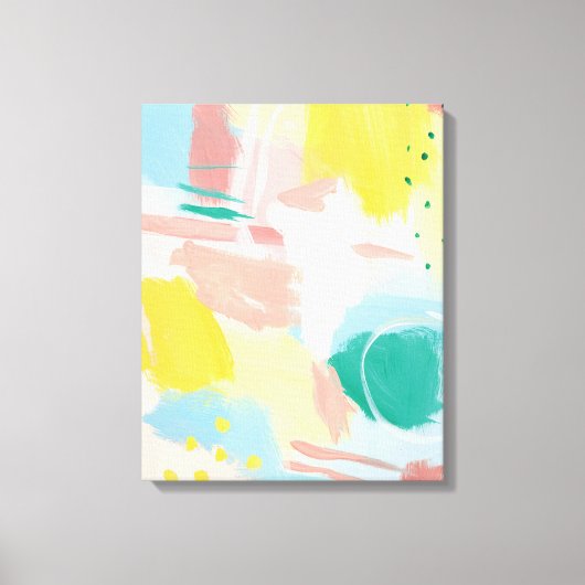 Fresh Face Abstract - Spring Colors Canvas Afdruk (Voorkant)