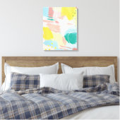 Fresh Face Abstract - Spring Colors Canvas Afdruk (Insitu (Slaapkamer))