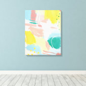 Fresh Face Abstract - Spring Colors Canvas Afdruk (Insitu (Houten vloer))
