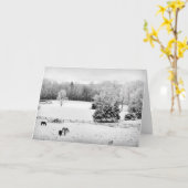 Fresh Fallen Snow at the Horse Ranch Kaart (Gele Bloem)