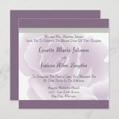 Fresh Floral Wedding Invitation Roos Kaart (Voorkant / Achterkant)
