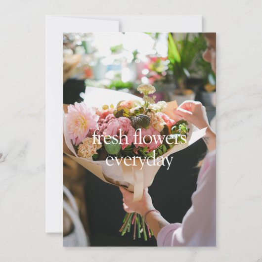 Fresh Flowers Wenskaart Kaart (Voorkant)