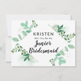 Fresh Foliage Botanic Jr. Bridesmaid proposal Kaar