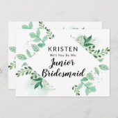 Fresh Foliage Botanic Jr. Bridesmaid proposal Kaar (Voorkant / Achterkant)