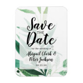 Fresh Foliage Botanische Waterverf Save the Date Magneet (Verticaal)