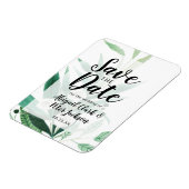 Fresh Foliage Botanische Waterverf Save the Date Magneet (Linkerzijde)
