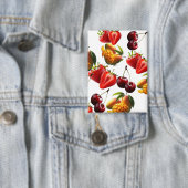 Fresh Fruit Pattern – Strawberry, Cherry & Mango A Button (Insitu)