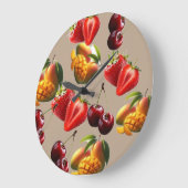 Fresh Fruit Pattern – Strawberry, Cherry & Mango A Grote Klok (Hoek)
