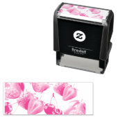 Fresh Fruit Pattern – Strawberry, Cherry & Mango A Zelfinktende Stempel (In situ)