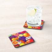 "Fresh Fruits Pattern" Schudkunst: Nu kopen Bier Onderzetter (Rechterzijde)