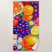 "Fresh Fruits Pattern" Schudkunst: Nu kopen Strandlaken (Voorkant)