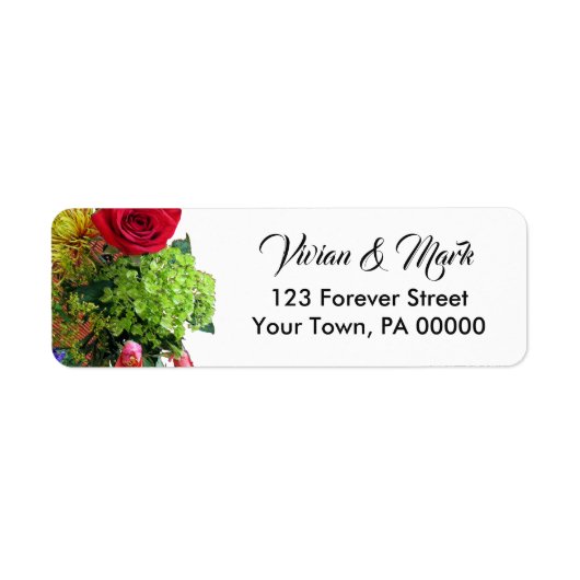 Fresh Garden Bouquet Return Address Labels (Voorkant)