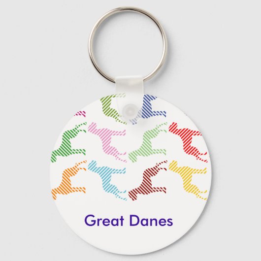 Fresh Great Dane Pattern Sleutelhanger (Voorkant)