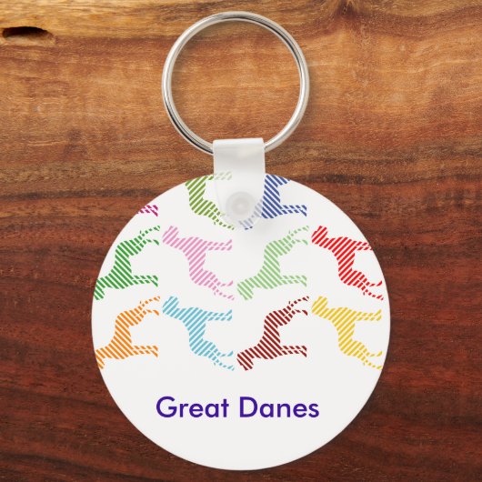 Fresh Great Dane Pattern Sleutelhanger (Voorkant)