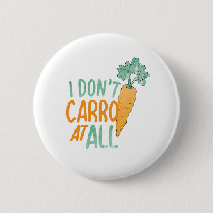 Fresh Green and Oranje Carrot Puns Food Jokes Ronde Button 5,7 Cm