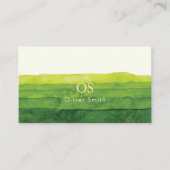 Fresh Green Shades Modern Visitekaartje (Voorkant)