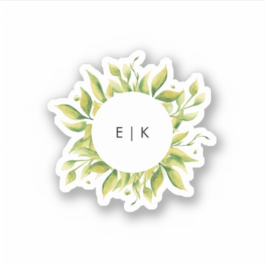 Fresh Greenery Leafy Planten Sticker (Voorkant)