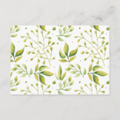 Fresh Greenery Leafy Planten Wedding bijlage (Achterkant)