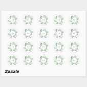 Fresh Greenery Leafy Planten Wedding Ronde Sticker (Vel)