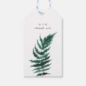 Fresh Greenery Modern Waterverf Wedding Favor Cadeaulabel (Voorkant)