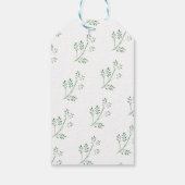 Fresh Greenery Modern Waterverf Wedding Favor Cadeaulabel (Achterkant)