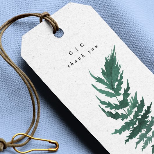 Fresh Greenery Modern Waterverf Wedding Favor Cadeaulabel