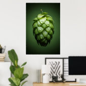 Fresh Hop Cone - Bier Poster (Thuiskantoor)