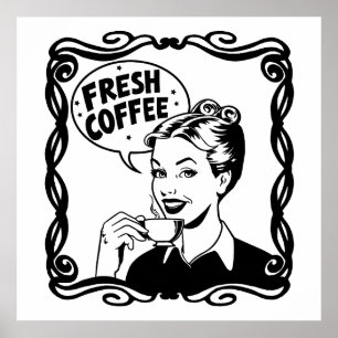 Fresh Hot Coff Poster