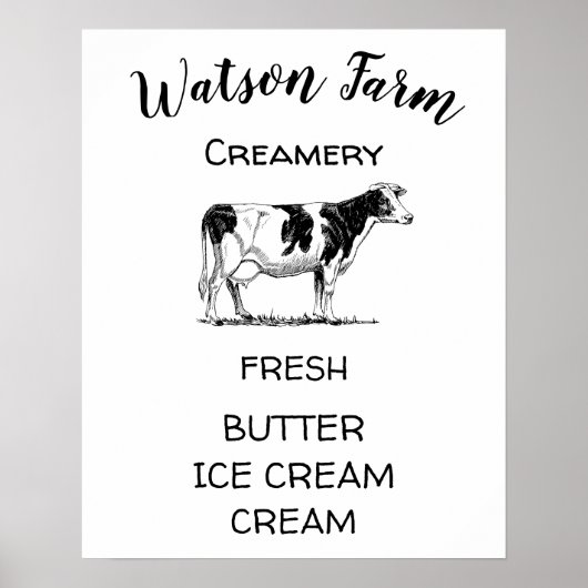 Fresh Ice Cream ⎥ gepersonaliseerd Poster (Voorkant)