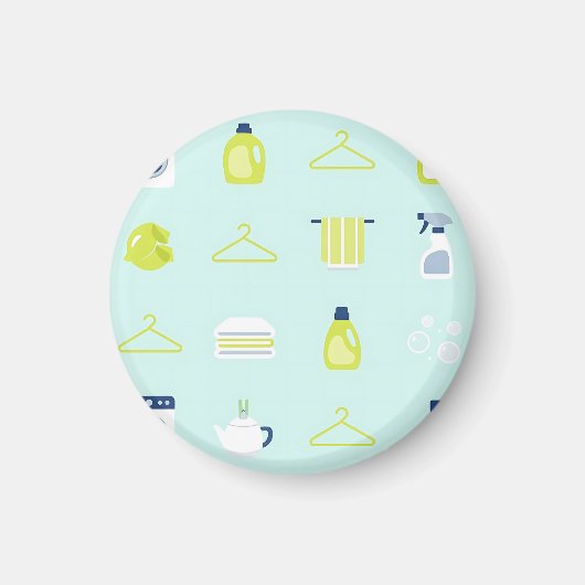 Fresh Laundry Day Pattern Magneet (Voorkant)