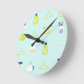 Fresh Laundry Day Pattern Ronde Klok (Hoek)