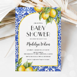 Fresh Lemon Baby shower Invitation Kaart
