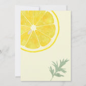 Fresh Lemon Birthday Invitation Kaart (Achterkant)