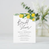 Fresh Lemon Bridal Shower Invitation Briefkaart (Staand voorkant)