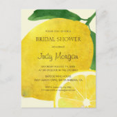 Fresh Lemon Bridal Shower Invitation Briefkaart (Voorkant)
