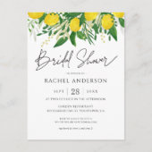 Fresh Lemon Bridal Shower Invitation Briefkaart (Voorkant)