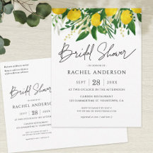 Fresh Lemon Bridal Shower Invitation Briefkaart