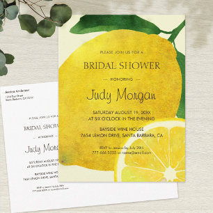 Fresh Lemon Bridal Shower Invitation Briefkaart