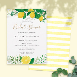 Fresh Lemon Bridal Shower Invitation Card 02 Kaart