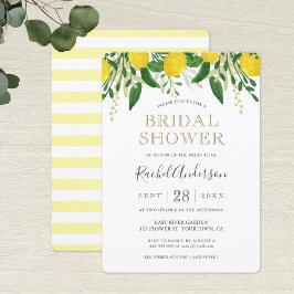 Fresh Lemon Bridal Shower Invitation Card Kaart