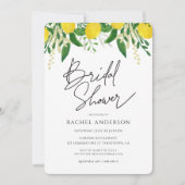 Fresh Lemon Bridal Shower Invitation Kaart (Voorkant)