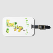 Fresh Lemon Drink Bagagelabel - aangepaste tekst (Voorkant (horizontaal))