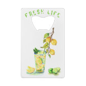 Fresh Lemon Drink Bottle Opener - aangepaste tekst Kredietkaart Flessenopener (Achterkant)