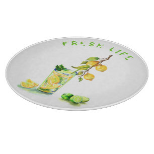 Fresh Lemon Drink Snijplank - aangepaste tekst