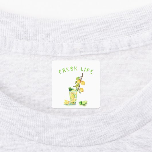Fresh Lemon Drink Sticker - aangepaste tekst (Aangebracht)